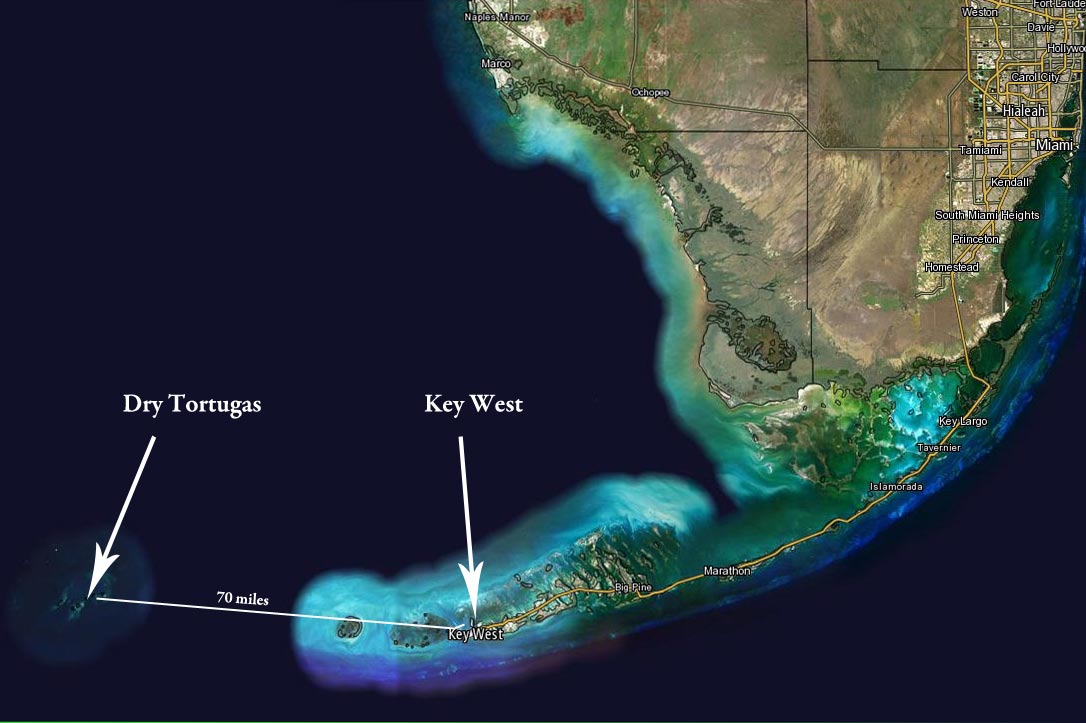 Dry Tortugas map