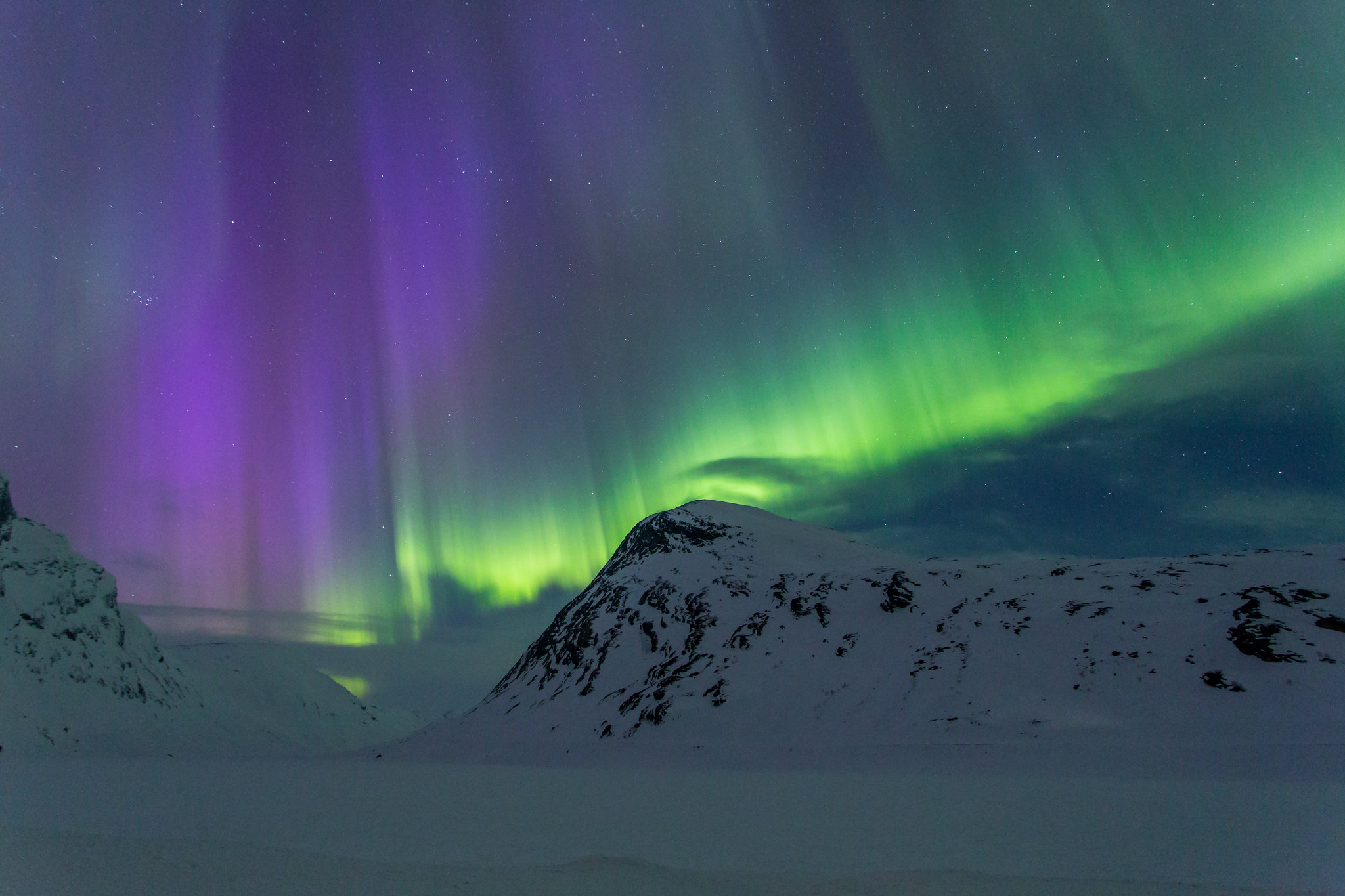 Northern lights, Strynefjellet, Norway
