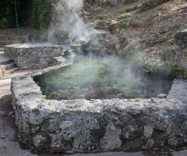 Mineral hot water in Hot Springs National Park.