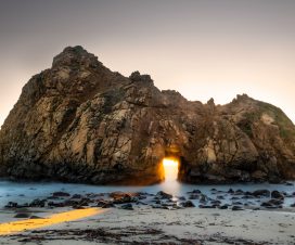 Keyhole Arch during Sunset