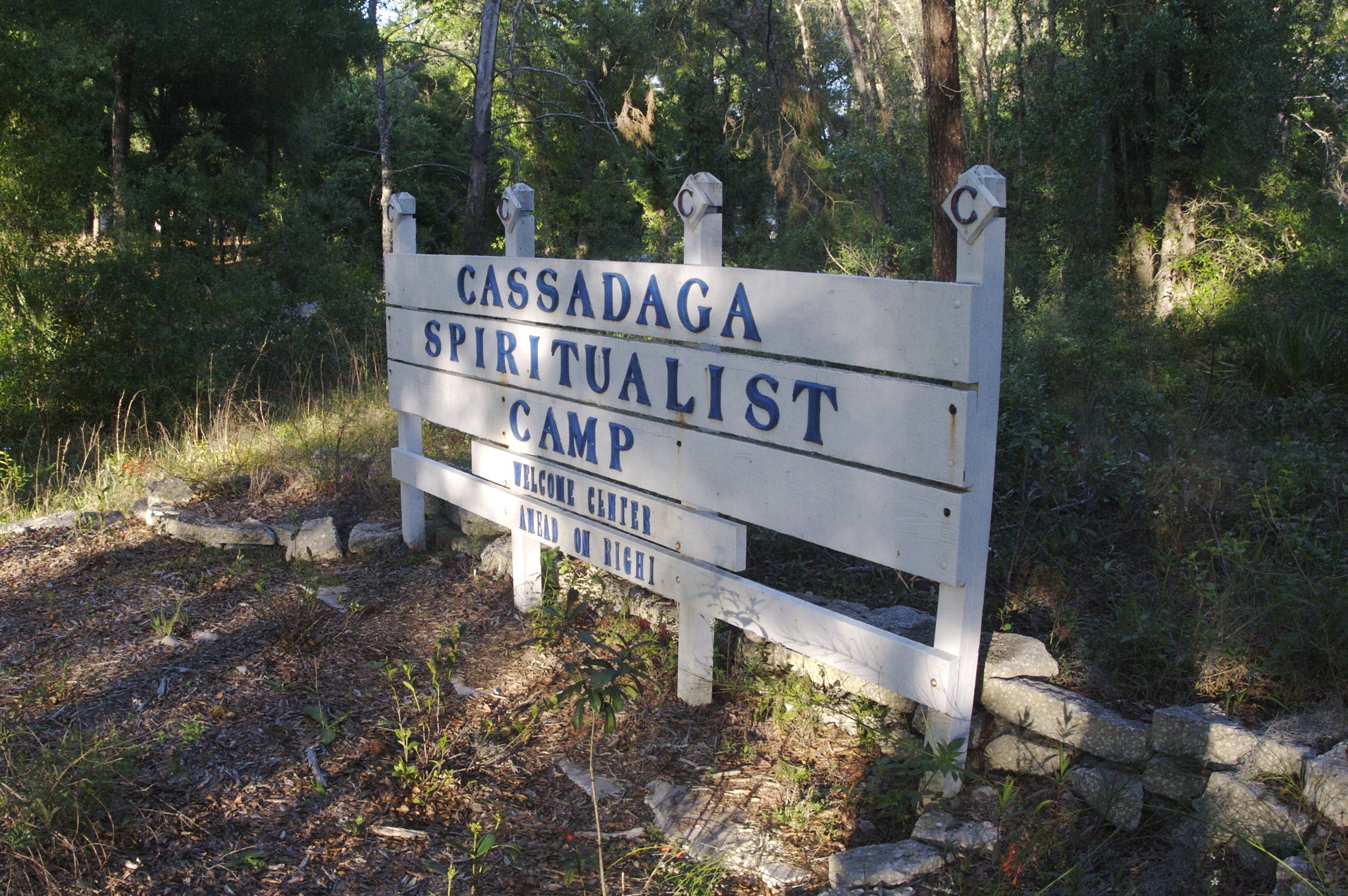 The sign at the entrance to the camp