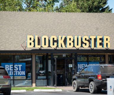 Bend, OR / USA - September 3 2018: Last remaining Blockbuster store in united states.