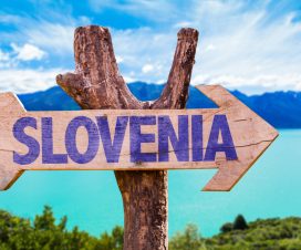 Slovenia wooden sign