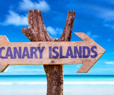 Canary Islands wooden sign