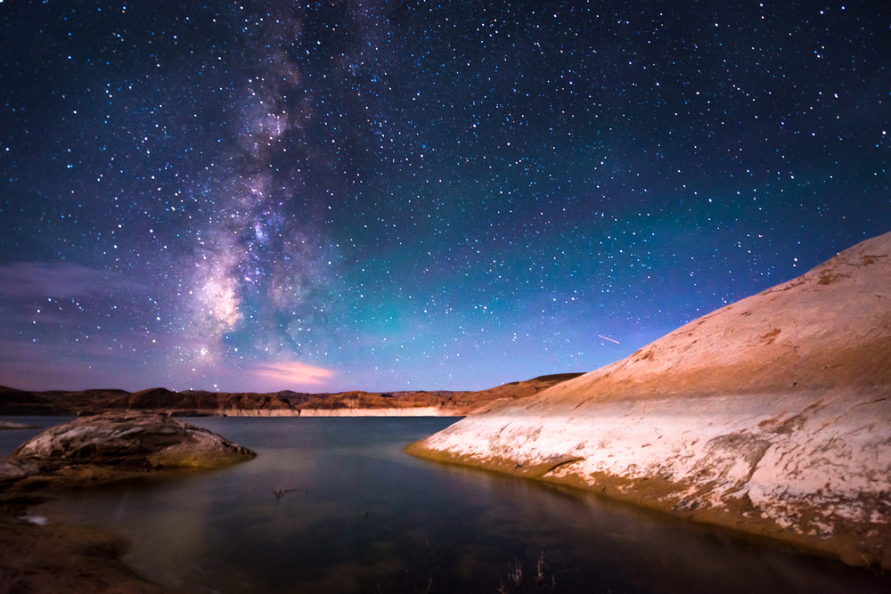 Milky Way as seen from the shores of the Lake Powell 