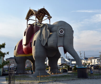 Lucy the Elephant is a New Jersey Tourist Attraction on the National Historic Register. She is six stories tall